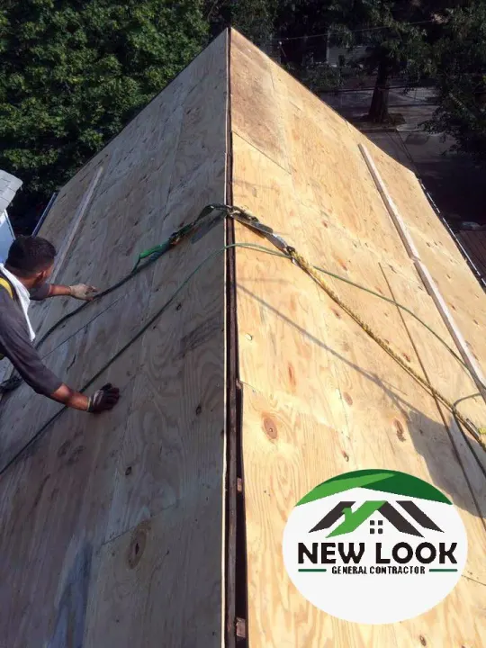 New decking and underlayment on a steep roof